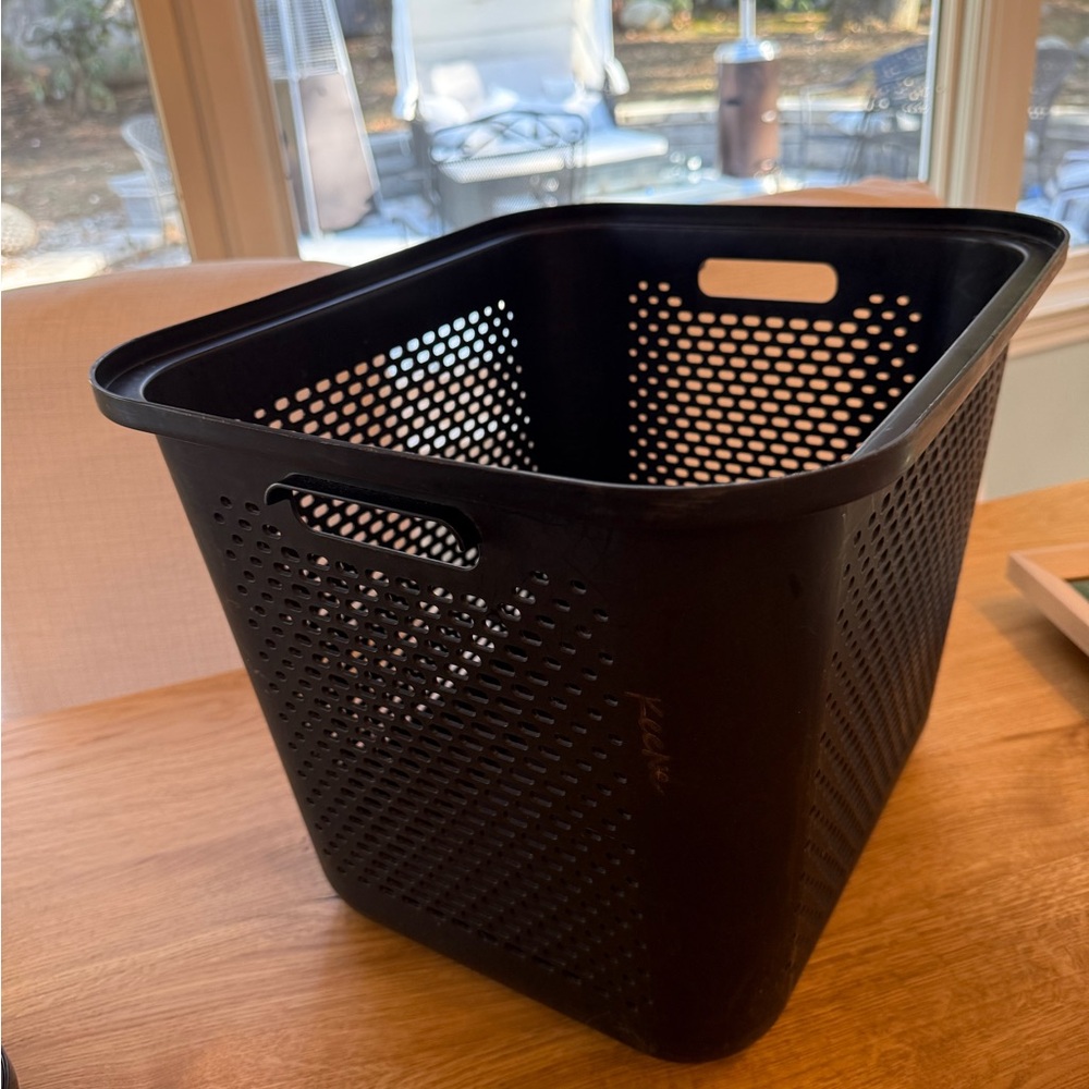 Mainstays Perforated Black Bin